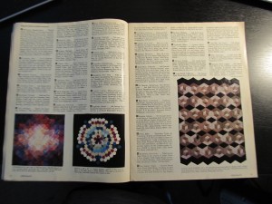 a couple pages of What's new and news in quilting.